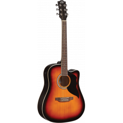 Eko  RANGERCW-EQ-BWN - Guitare acoustique Ranger Cutaway Brown Sunburst EQ