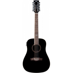 Eko  NXT-D100CWE-BLK12 - Guitare acoustique Dreadnought 12 cordes électro See Through Black