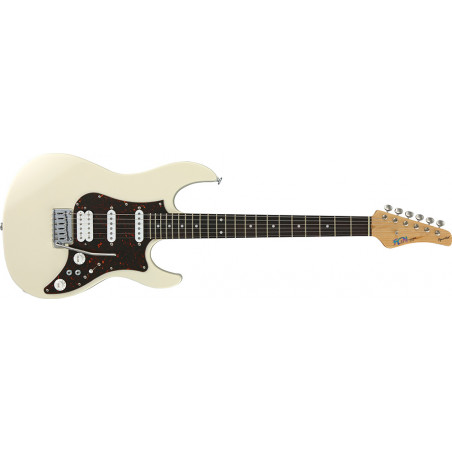 FGN EOS-AL-R/AWH Odyssey Expert - Guitare électrique - Antique White (+ étui)