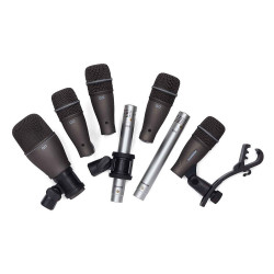 Samson DK707 - Pack 5 microphones dynamiques & 2 condensateur pour batterie - en étui