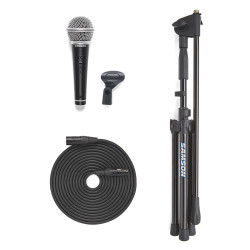 Samson VP-10X - Pack microphone dynamique cardioïde R21S avec pied perche MK10 et câble XLR