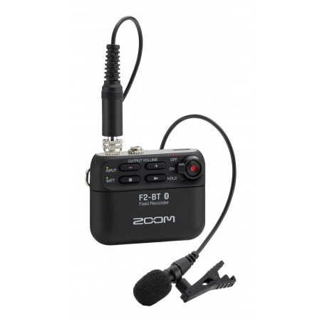 Zoom F2-BT/B - 32-bit recorder with bluetooth - includes lavalier microphone - black