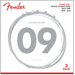 Fender 250L Nickel-Plasted Steel - Pack de 3  Jeux de cordes guitare électrique