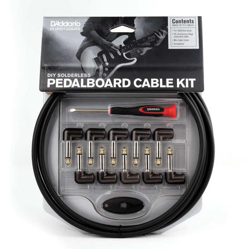 D'Addario PW-GPKIT-10 - Kit de câblage pedalboard sans soudure - 3 m, 10 connecteurs