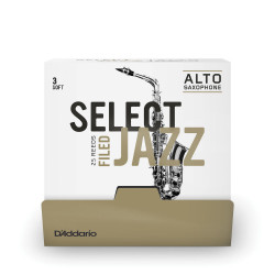 D'Addario RSF01ASX3S-B25 - Anches saxophone alto Select Jazz,  française, force 3, boîte de 25