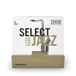 D'Addario RSF01TSX2H-B25 - Anches Select Jazz saxophone tenor,  française, force 2, boîte de 25