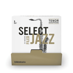 D'Addario RSF01TSX3S-B25 - Anches Select Jazz saxophone tenor,  française, force 3, boîte de 25