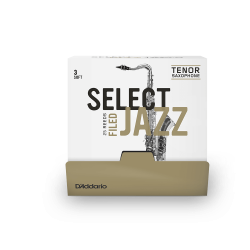 D'Addario RSF01TSX3S-B25 - Anches Select Jazz saxophone tenor,  française, force 3, boîte de 25