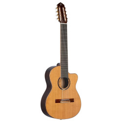 Ortéga RCE159-8 - Guitare électro-classique 8 cordes - Naturel brillant (+housse)