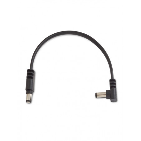 RockBoard Câble d'alimentation plat coudé/droit - 15 cm - Black