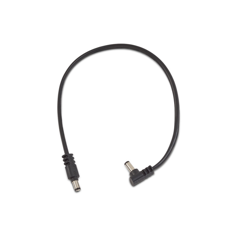 RockBoard Câble d'alimentation plat coudé/droit - 30 cm - Black