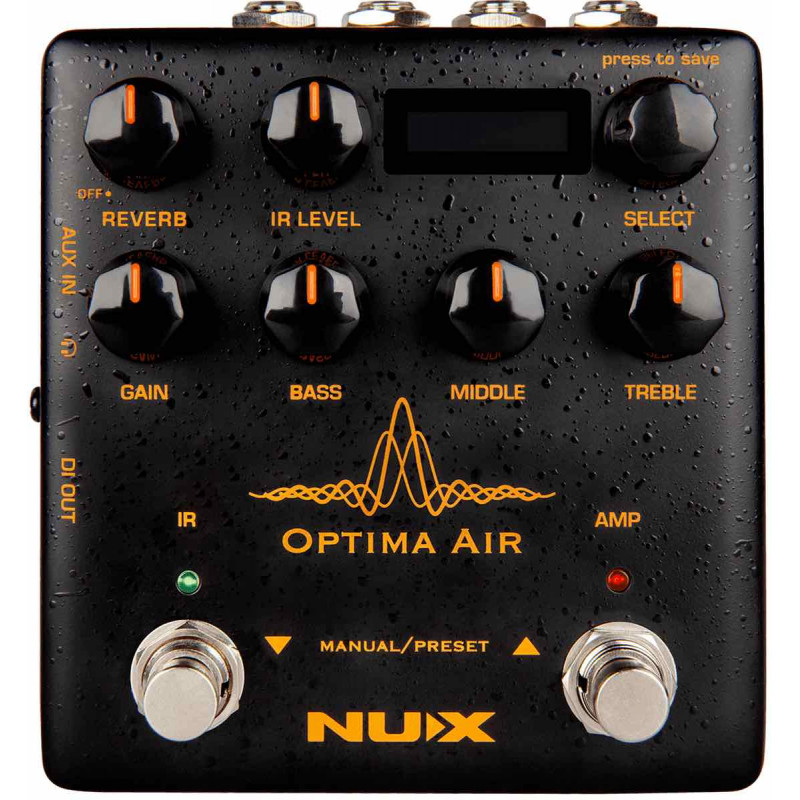 Nux OPTIMA-AIR - Pédale de préampli et simulateur de guitare acoustique