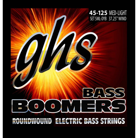 GHS 5MLDYB Bass boomers - Jeu de 5 cordes guitare basse - Medium light 45 - 125