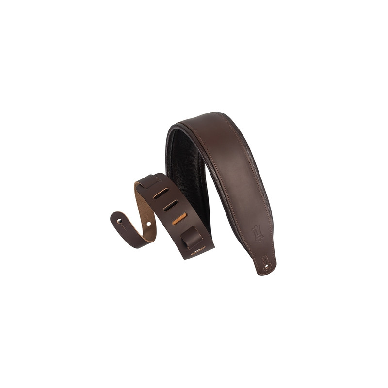 M26PD- Cuir - Dark Brown : Sangle Guitare Levy s 