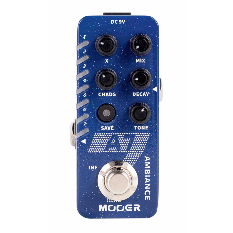 Mooer A7 AMBIANCE - Pédale reverb - Bleu