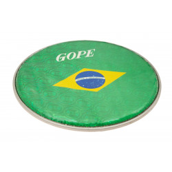 Gope Percussion - HHOL06-BR - Peau Double Holographique 6" Drapeau Bresil