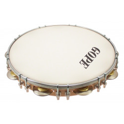 Gope Percussion - PA12D9HC - Pandeiro 12" Tirants Doubles Peau Sablée