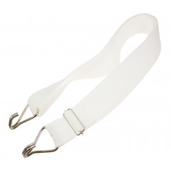 Gope Percussion - STRNYR2-WH - Sangle Ceinture 2 Crochets Renforcés - Blanc