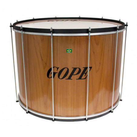 Gope Percussion - SU2445WO-HBK - Surdo Bois 24" Cercle Noir - 45cm Profondeur