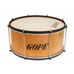 Gope Percussion - ZA1620WO-HBK - Zabumba Bois 16" Cercle Noir - 20cm Profondeur