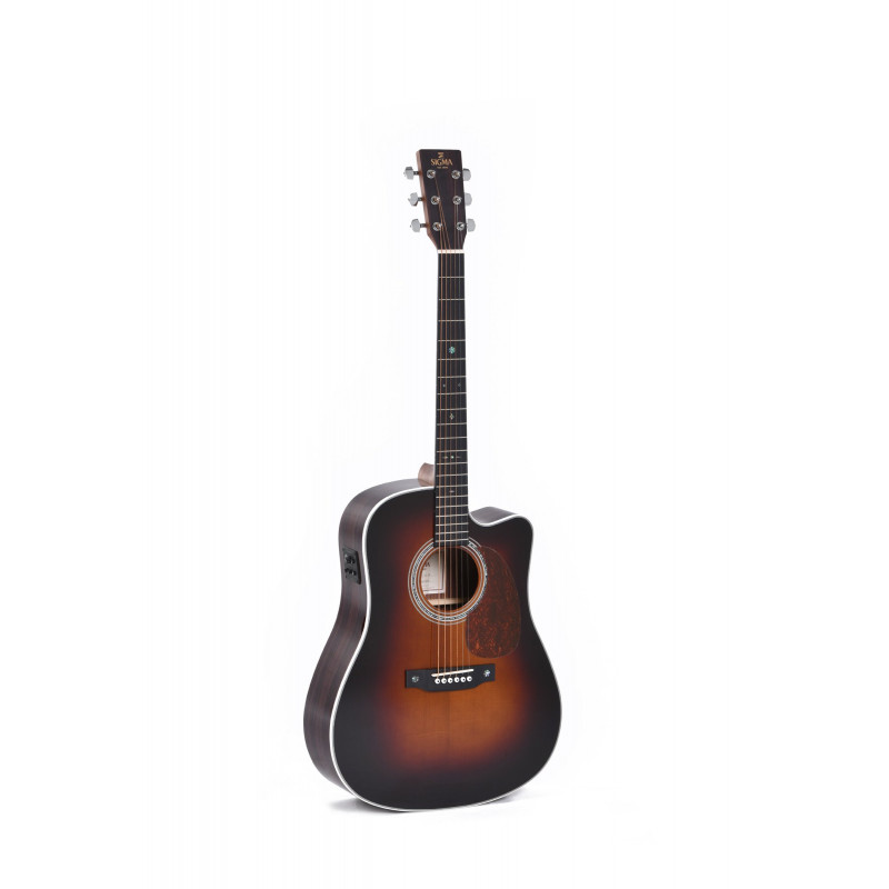 Sigma DTC-1E-SB - Guitare électro-acoustique Dreadnought - Sunburst brillant