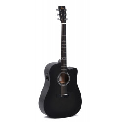 Sigma DMCE-BKB - Guitare électro-acoustique Dreadnought - Noir dégradé satiné