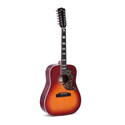 Sigma DM12-SG5 - Guitare acoustique Dreadnought 12 cordes - Cherry sunburst brillant