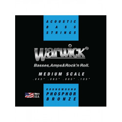 Warwick 36200-MS4 - Jeu de cordes phosphore bronze basse acoustique - 45-105