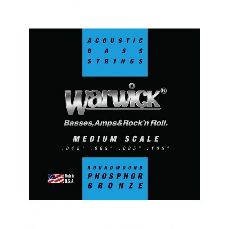 Warwick 36200-MS4 - Jeu de cordes phosphore bronze basse acoustique - 45-105
