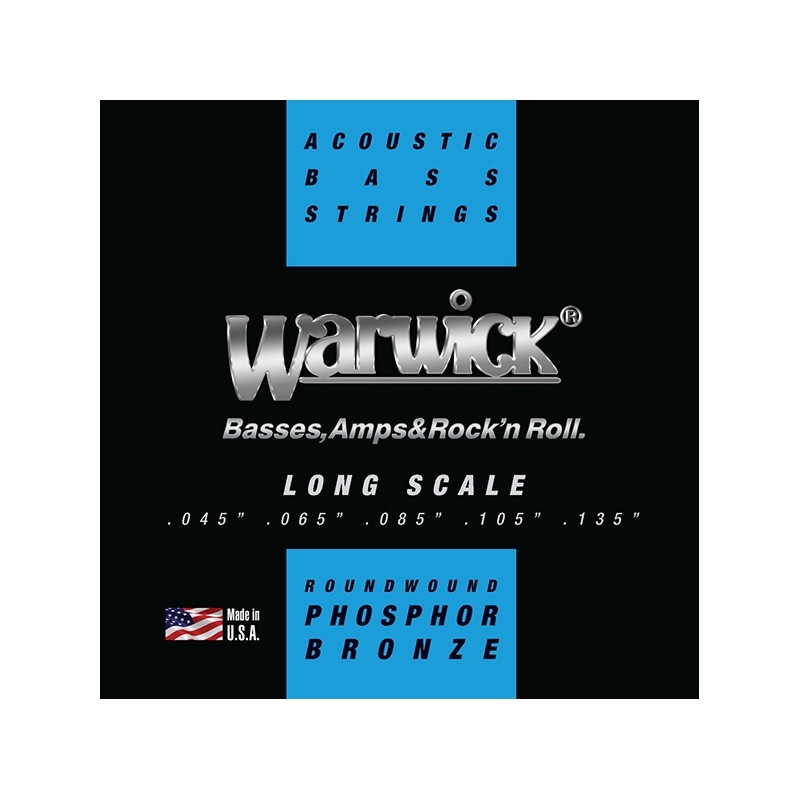 Warwick 36301-LS5 - Jeu de 5 cordes phosphore bronze basse acoustique - 45-135