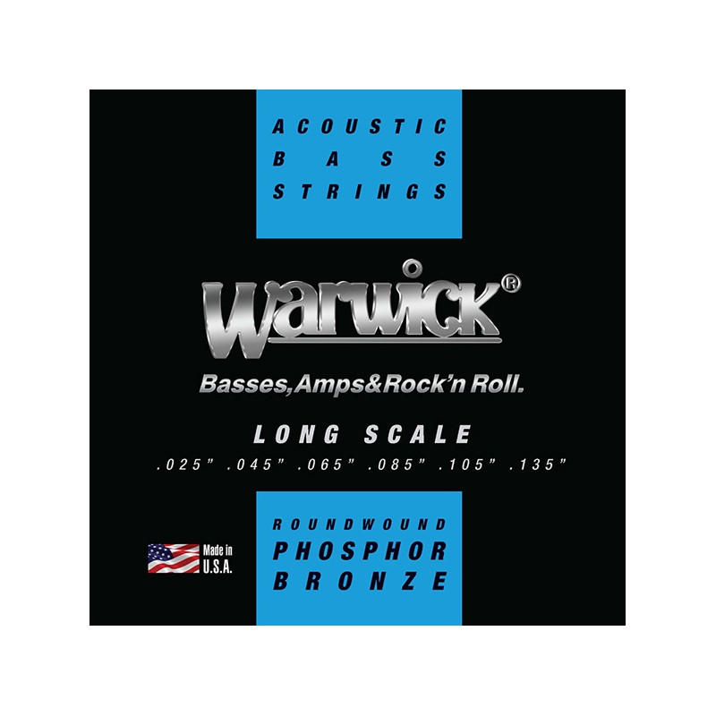 Warwick 36302-LS6 - Jeu de 6 cordes phosphore bronze basse acoustique - 25-135