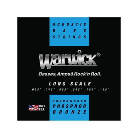 Warwick 36302-LS6 - Jeu de 6 cordes phosphore bronze basse acoustique - 25-135