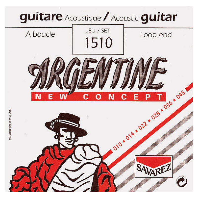 Argentine 1510 - Jeu de cordes à boucle guitare Manouche - tirant 10-45