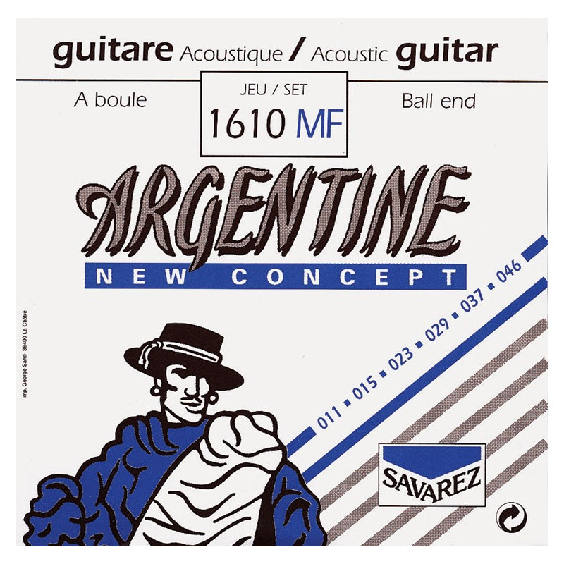 Argentine 1610MF - Jeu de cordes à boule guitare Manouche - tirant 11-46