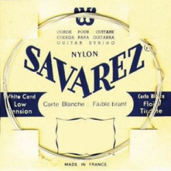 Corde au détail guitare classique - Savarez 525B Carte blanche - La tirant faible