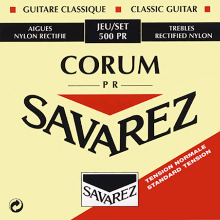 Savarez 500PR Corum Rouge Tirant Normal - Jeu de cordes guitare classique