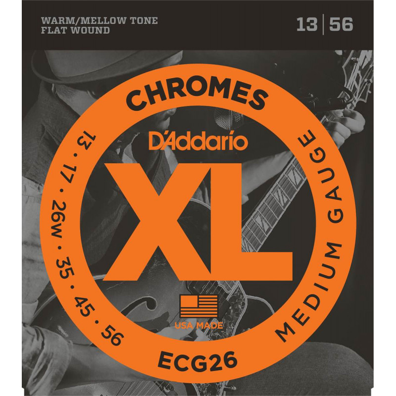 D'Addario ECG26 Chrome Light 13-56 - Jeu de cordes guitare électrique