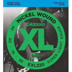 D'Addario EXL220 Super soft 40-95 - Jeu de cordes guitare basse