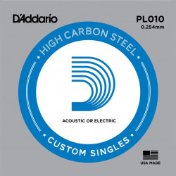 D'addario PL010 - Corde au détail 010 guitare électrique - Acier plein