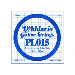 Corde au détail D'addario pour guitare électrique - Acier plein 015