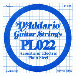 D'addario PL022 - Corde au détail 022 guitare électrique - Acier plein