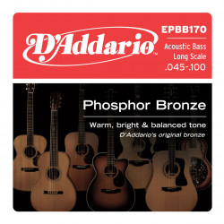 D'addario EPBB170 Phosphore Bronze 45-100 - Jeu de cordes basse acoustique 4 cordes