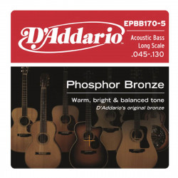 D'addario EPBB170-5 - Jeu de cordes basse acoustique 5 cordes - 45-130