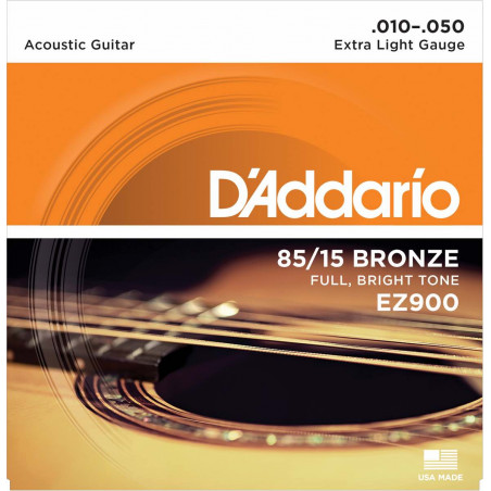 D'Addario EZ900 extra light - Jeu de cordes Guitare acoustique
