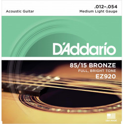 Jeu de cordes Guitare acoustique D'Addario 85/15 light - EZ920