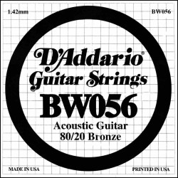 Corde au détail D'Addario pour guitare acoustique 056 80/20 File Bronze - BW056