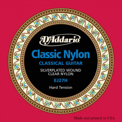 D'Addario EJ27H Nylon tirant fort - Jeu cordes guitare classique