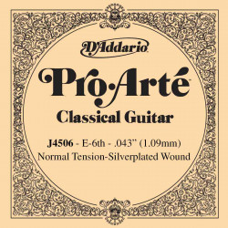 Corde au détail guitare classique D'Addario Pro-Arte Mi grave réassort du jeu EJ45 - J4506