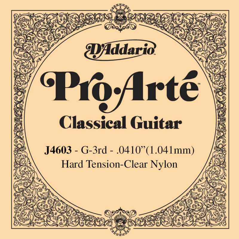 Corde au détail guitare classique D'Addario Pro-Arte Sol réassort du jeu EJ46 - J4603