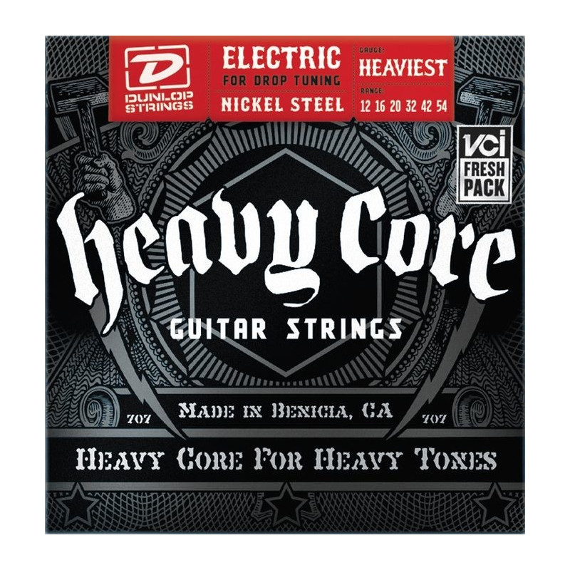 Dunlop Heavy core 12-54 - Jeu guitare électrique